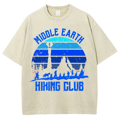 Middle Earth Hiking Club Vintage Distressed T-shirt