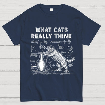 Funny Cat Physics  What Cats Really Think Geek T-Shirt