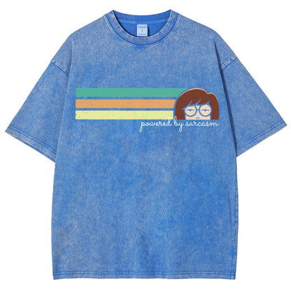Power By Sarcasm Vintage Distressed T-shirt