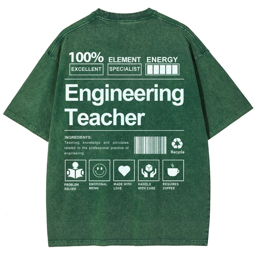 Engineering Teacher Unisex Washed T-Shirt