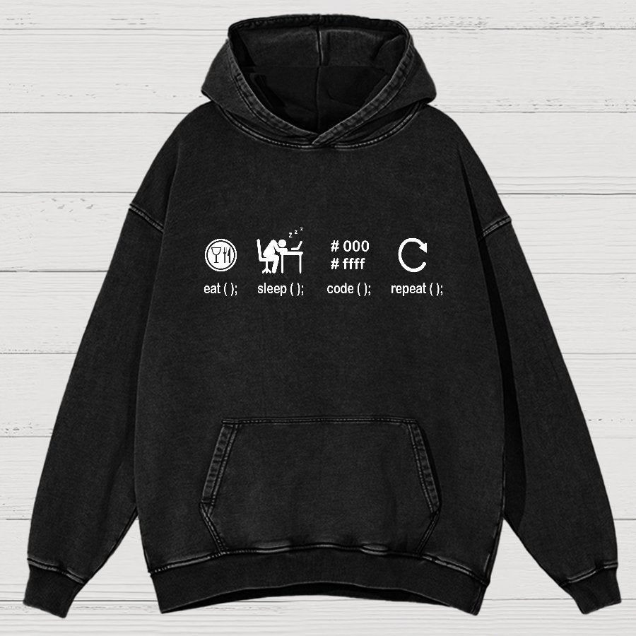 Programming Coder Nerd Vintage Distressed Hoodie