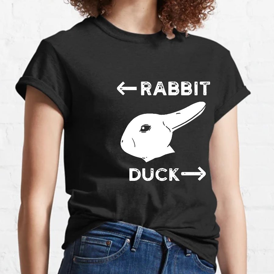 Wittgensteins Rabbit Duck Geeky T-Shirt