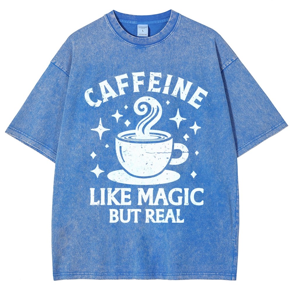 Caffeine Like Magic Vintage Distressed T-shirt