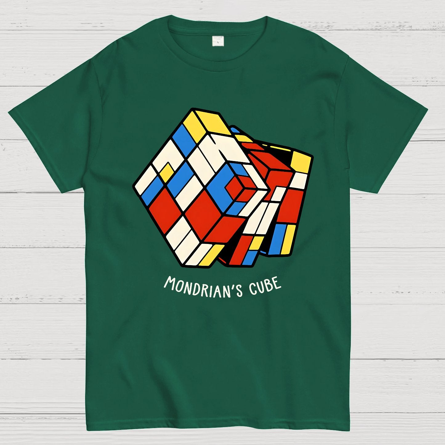The Mondrian Rubik Cube Geek T-Shirt