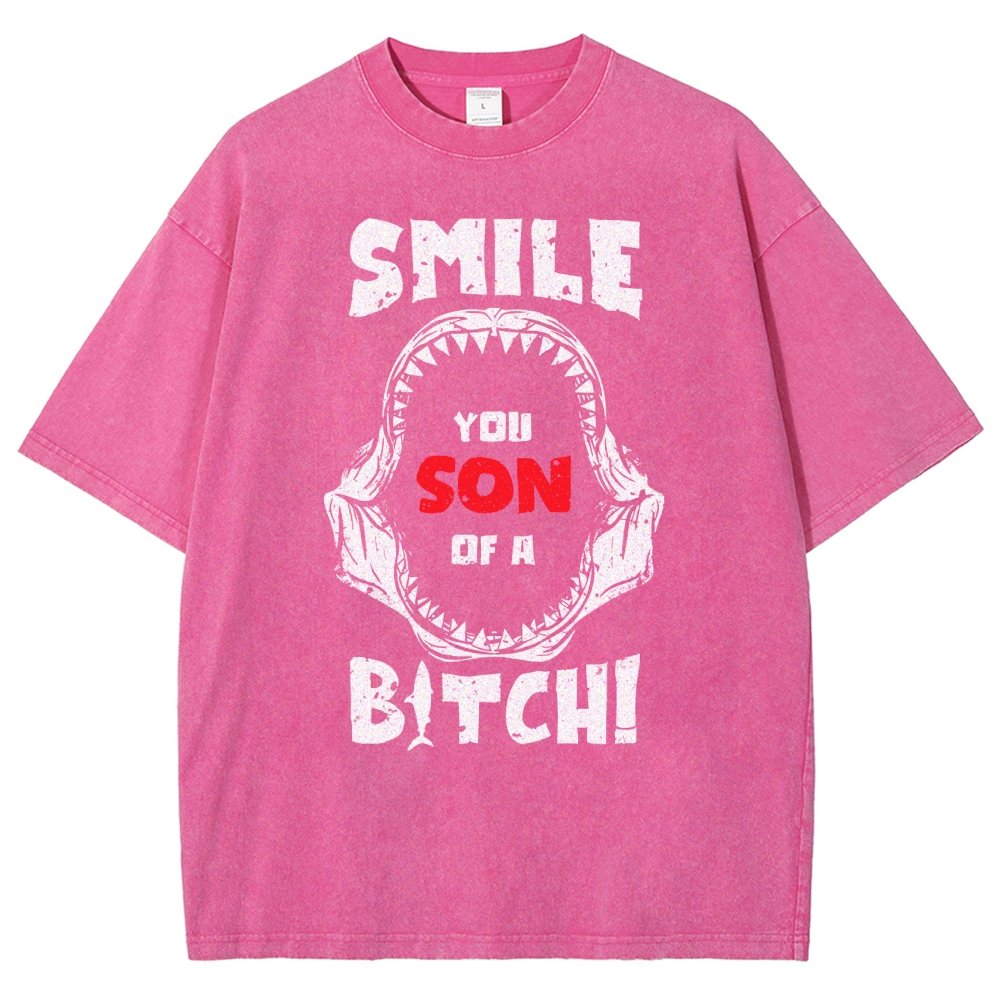 Smile You Son of a... Vintage Distressed T-shirt