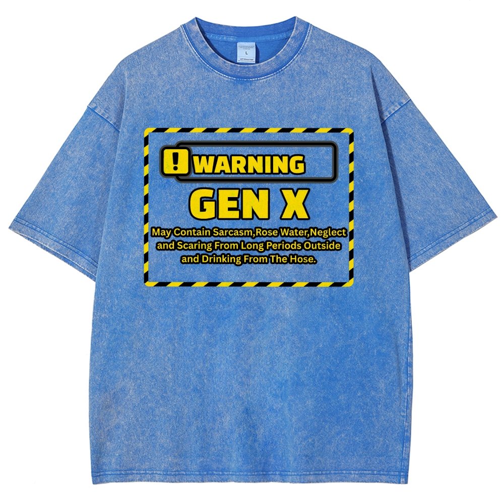 Warning Gen X - Funny Warning Design Vintage Distressed T-shirt
