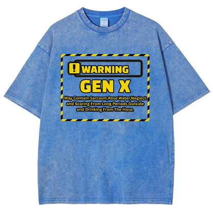 Warning Gen X - Funny Warning Design Vintage Distressed T-shirt