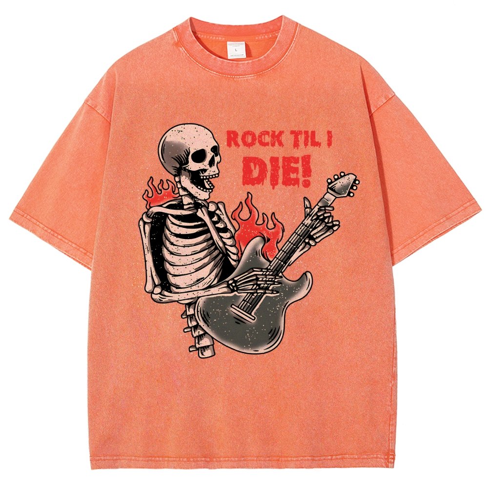 Rock Til I Die Vintage Distressed T-shirt