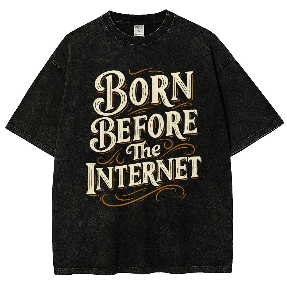 Born Before The Internet Vintage Distressed T-shirt