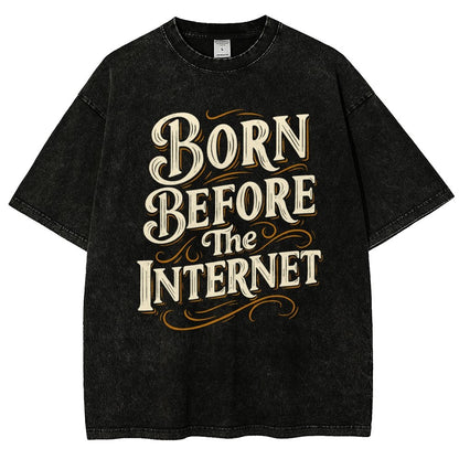 Born Before The Internet Vintage Distressed T-shirt