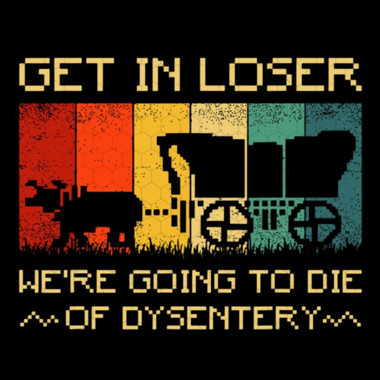 Get In Loser We're Going To Die Of Dysentery Geeky T-Shirt