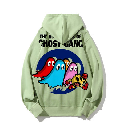 The Adventures Of Ghost Gang Printed Back Cotton Hoodie