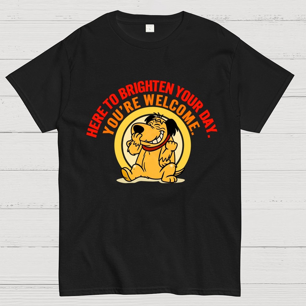 Here to Brighten Your Day. You’re Welcome Geek T-Shirt