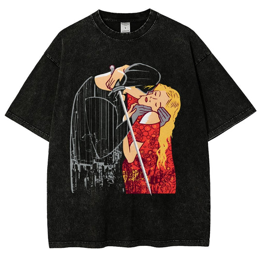 Valentine's Day.The Dread Pirate's Kiss Vintage Distressed T-shirt