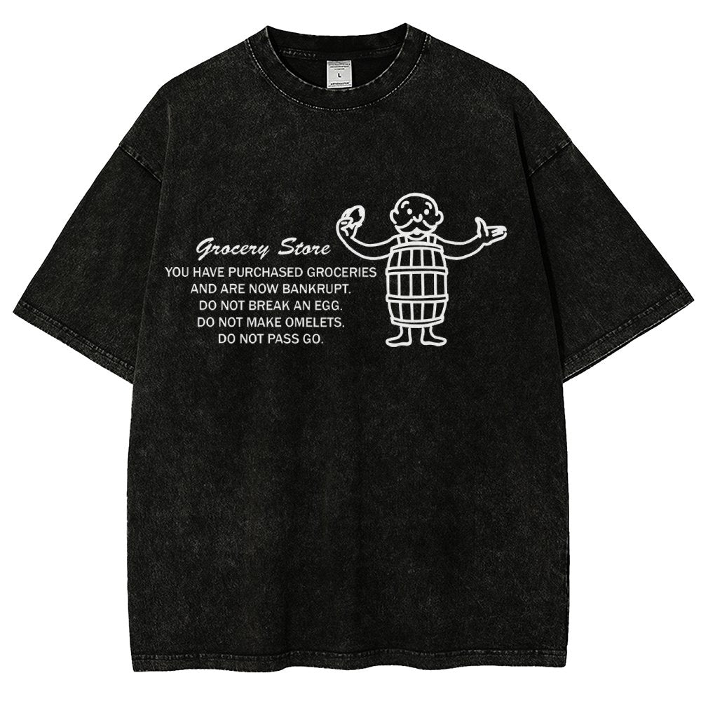 Chance on Eggs Pass Go Vintage Distressed T-shirt