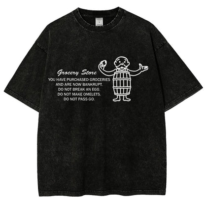 Chance on Eggs Pass Go Vintage Distressed T-shirt