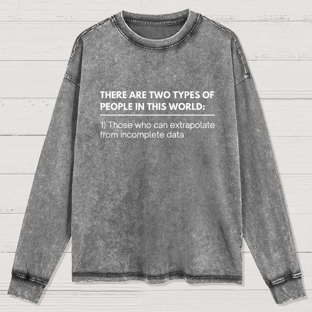 Incomplete Data  Extrapolate Washed Long Sleeve Tee