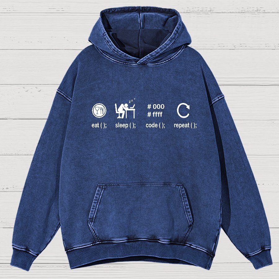 Programming Coder Nerd Vintage Distressed Hoodie