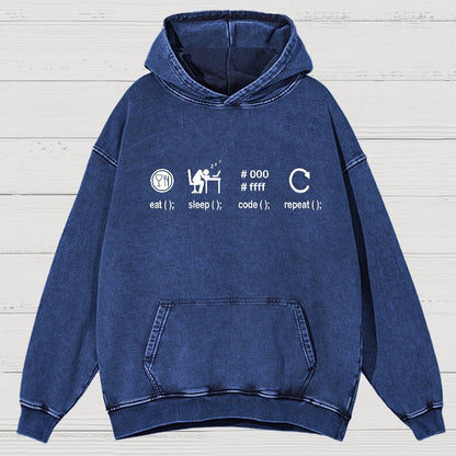 Programming Coder Nerd Vintage Distressed Hoodie