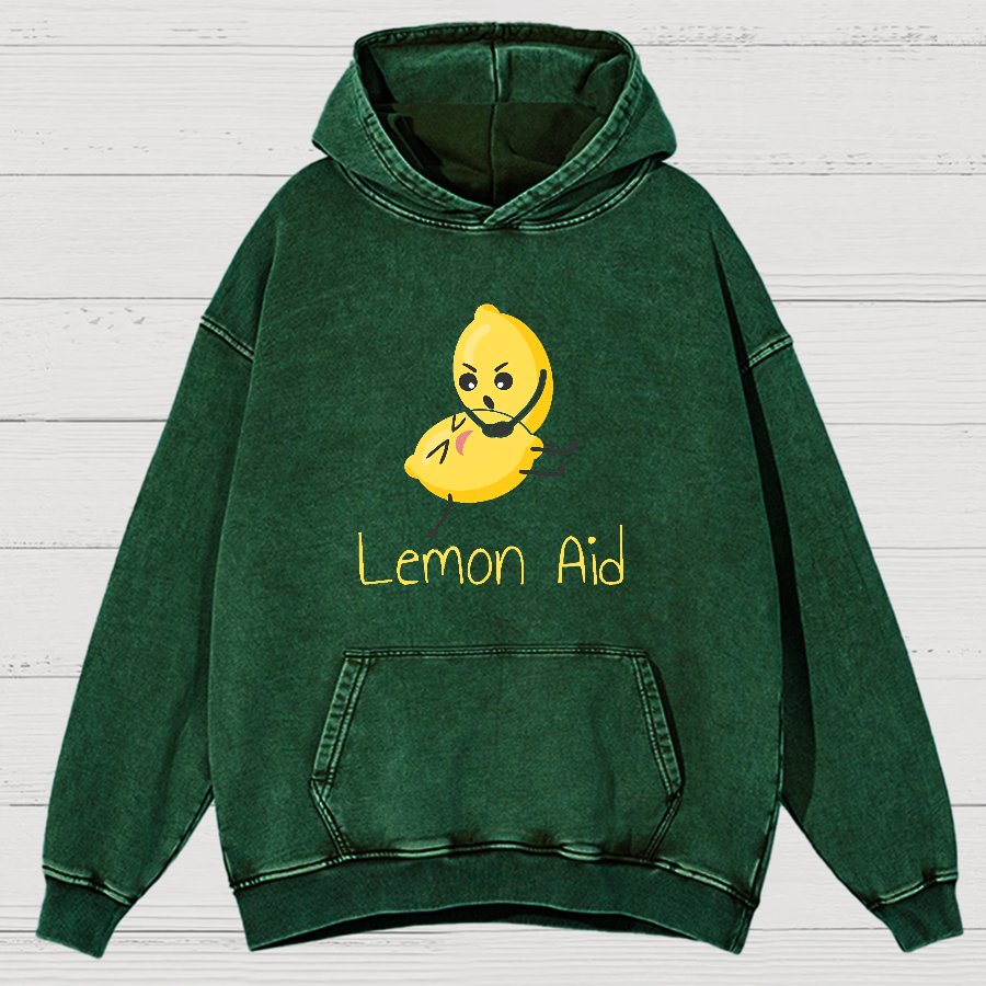 Funny LemonAid - Lemon First Aid Pun Joke Essential Vintage Distressed Hoodie