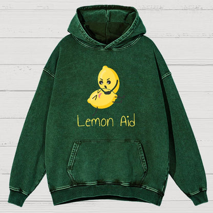 Funny LemonAid - Lemon First Aid Pun Joke Essential Vintage Distressed Hoodie