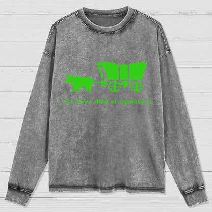 Oregon Trail T Shirt You Have Died of Dysentery Washed Long Sleeve Tee