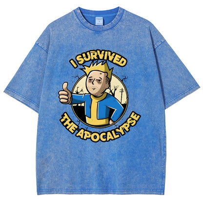 I Survived the Apocalypse Vintage Distressed T-shirt