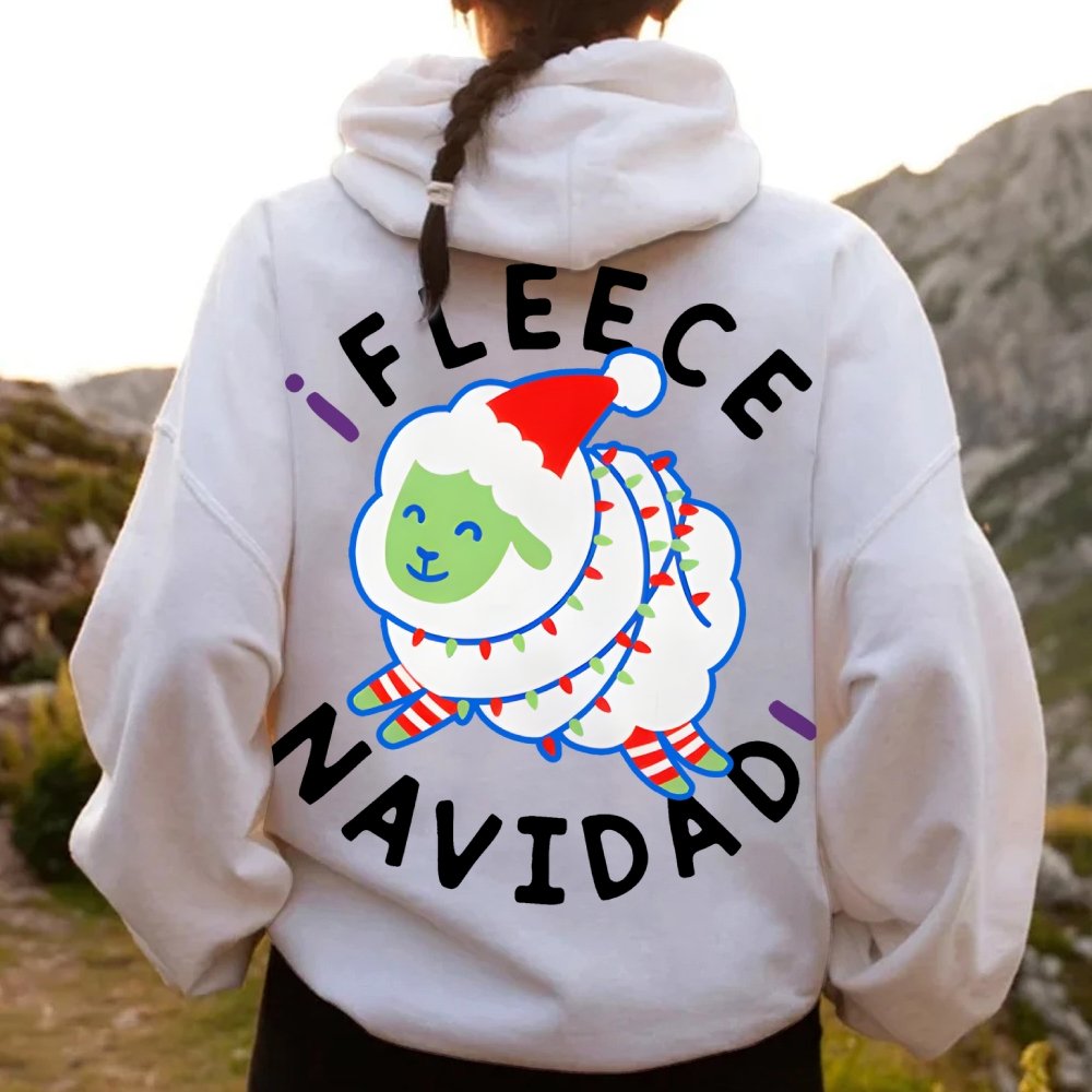 iFleece Navidad! Printed Back Cotton Hoodie