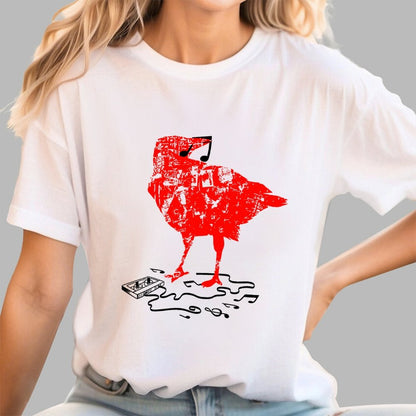 Crow Broken Cassete Tape Geek T-Shirt