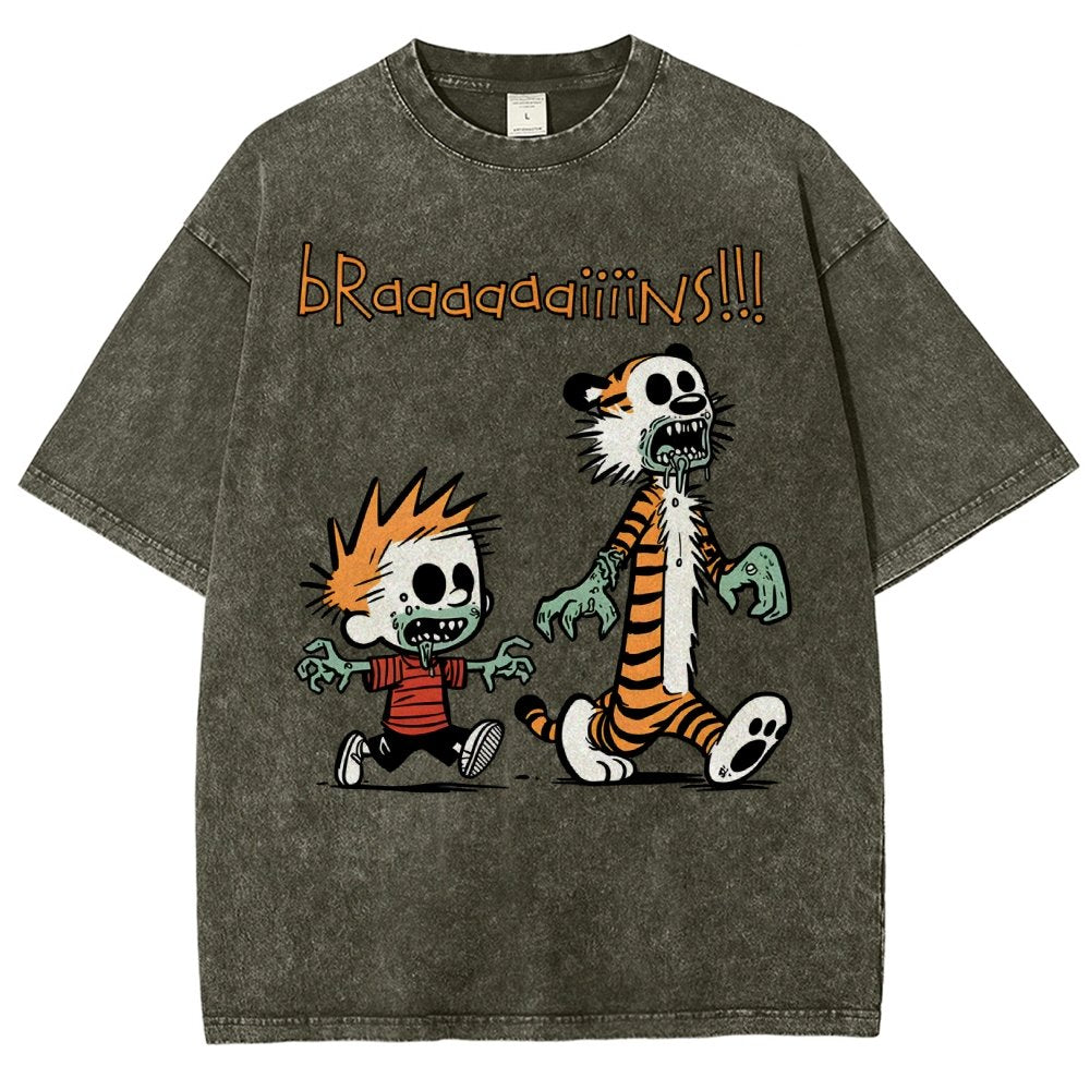 Braaaaaaiiiins!!! Vintage Distressed T-shirt