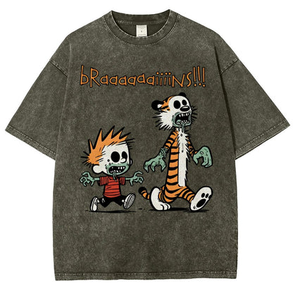 Braaaaaaiiiins!!! Vintage Distressed T-shirt