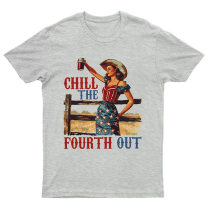 Chill the Fourth Out Retro 4th of july Nerdy T-Shirt