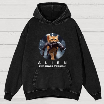Mysterious Creature Short Version Vintage Distressed Hoodie