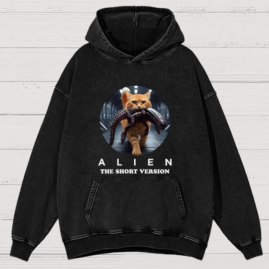 Mysterious Creature Short Version Vintage Distressed Hoodie