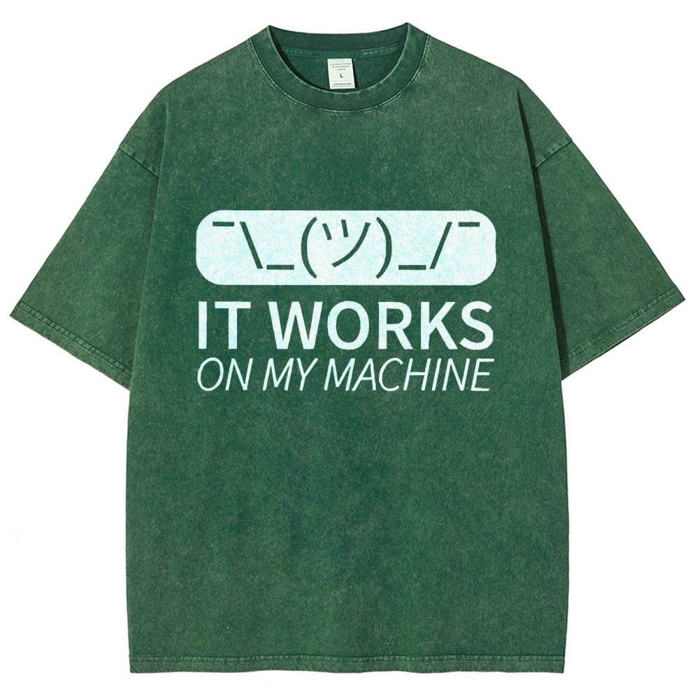 It Works On My Machine Programmer Vintage Distressed T-shirt