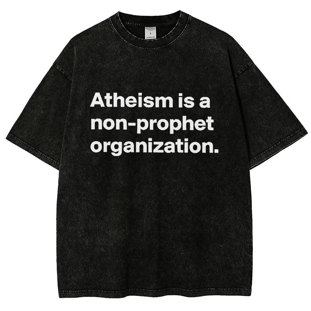 Atheism Is A Non-Prophet Organization Vintage Distressed T-shirt