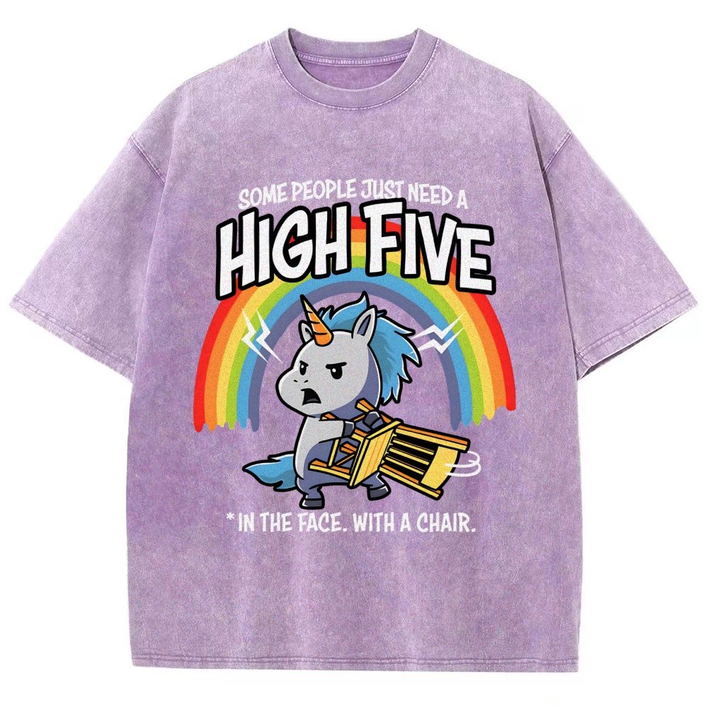 Some People Just Need A High Five Vintage Distressed T-shirt