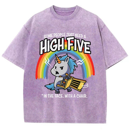 Some People Just Need A High Five Vintage Distressed T-shirt