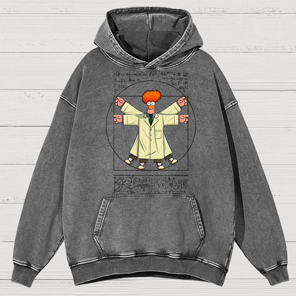 Vitruvian Puppet Vintage Distressed Hoodie