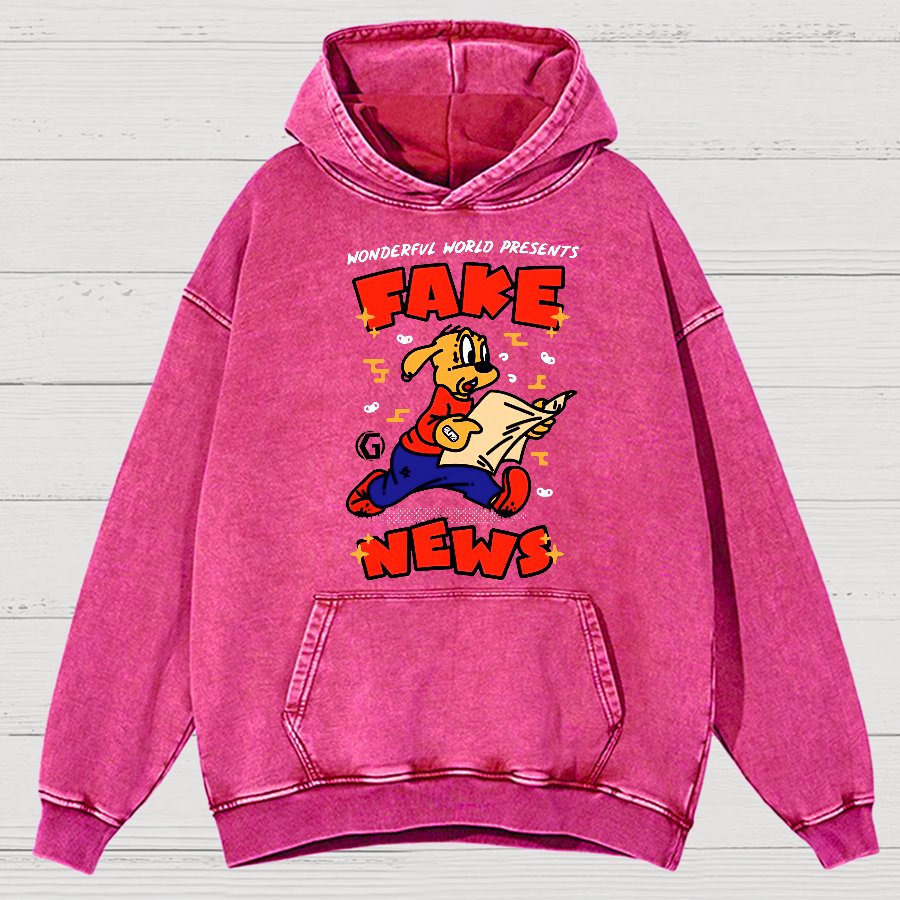 Fake News!Sarcasm Vintage Distressed Hoodie