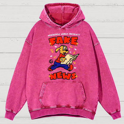 Fake News!Sarcasm Vintage Distressed Hoodie