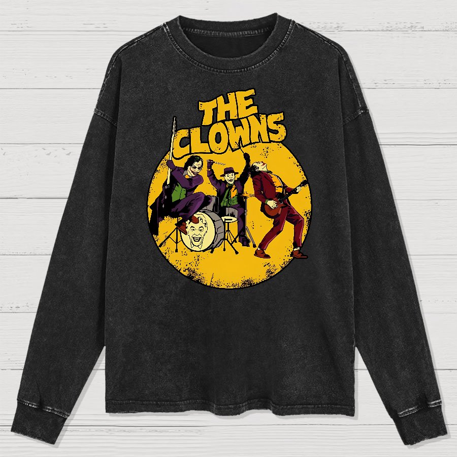 Horror Killer Rock Washed Long Sleeve Tee