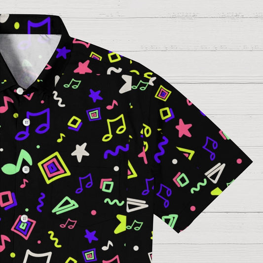 Cool Music Graphic Print Geek Shirt