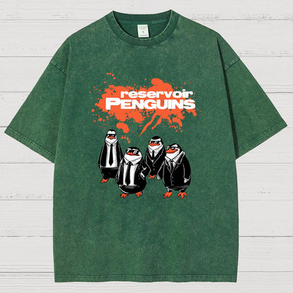 Reservoir Penguins Geeky Vintage Distressed T-shirt
