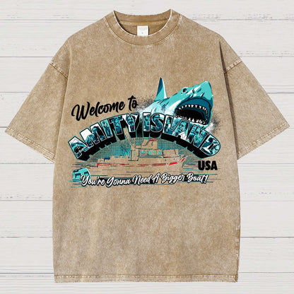 Great White Shark Vintage Distressed T-shirt