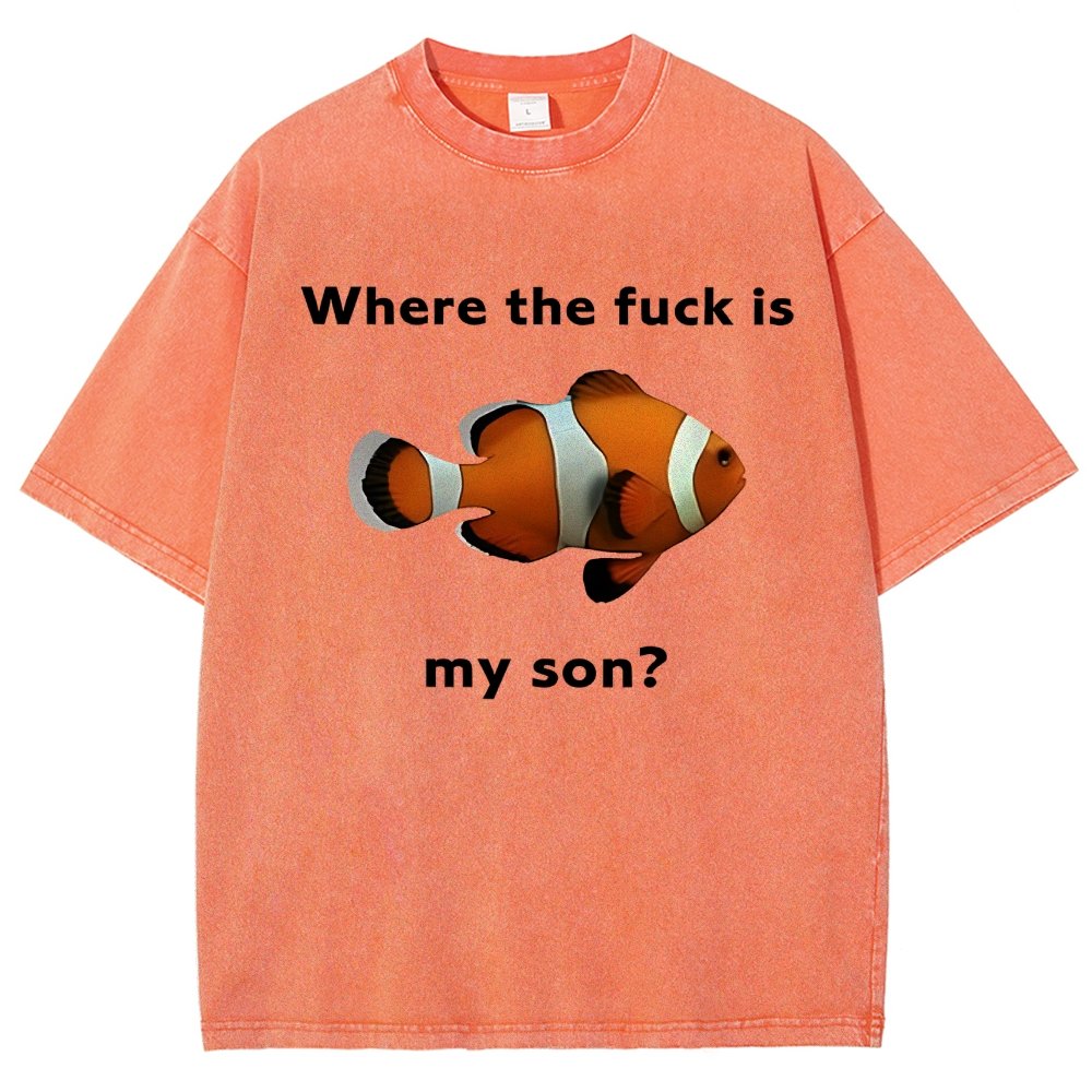 Fish Looking For Son Vintage Distressed T-shirt