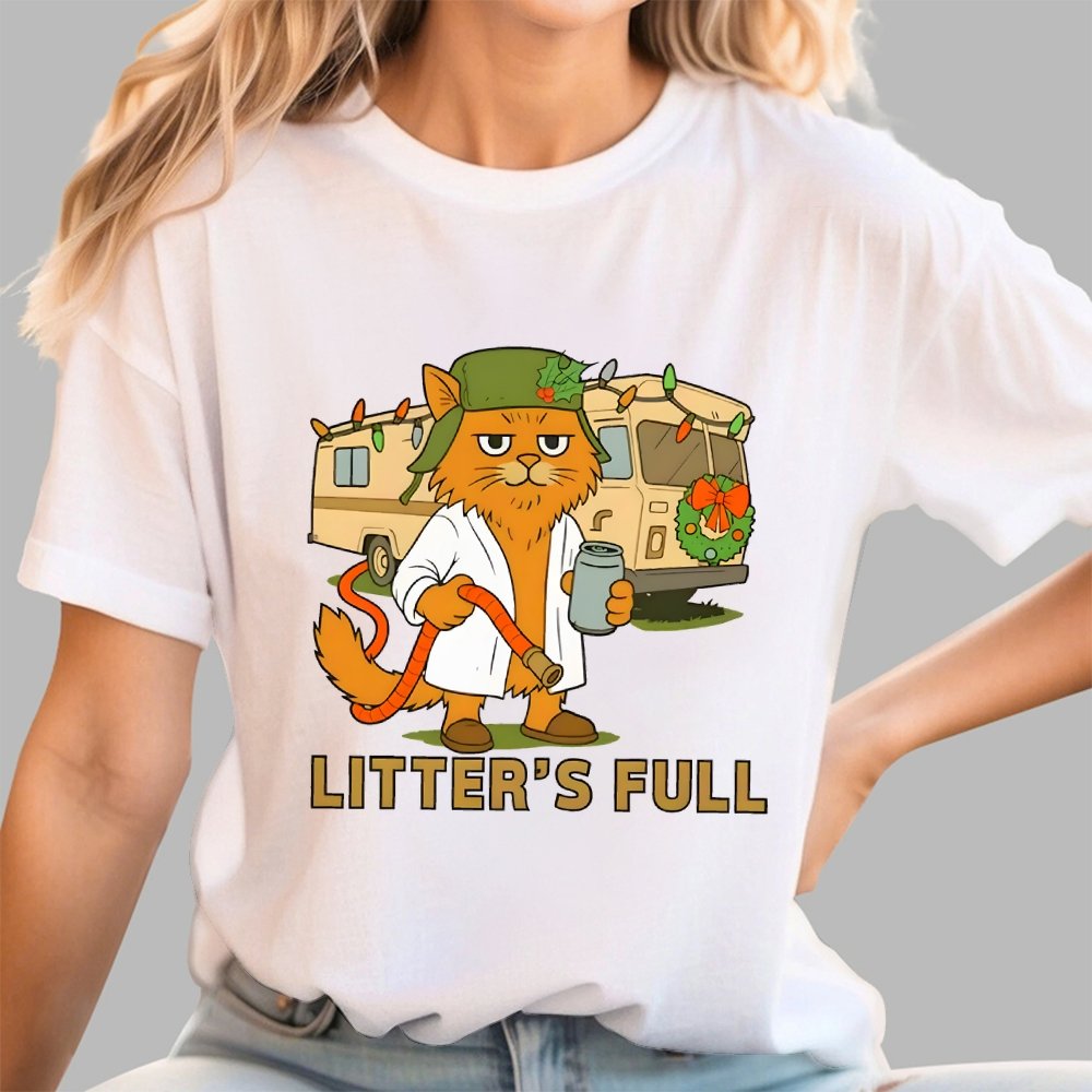 Christmas Shitters Full Cat Geek T-Shirt