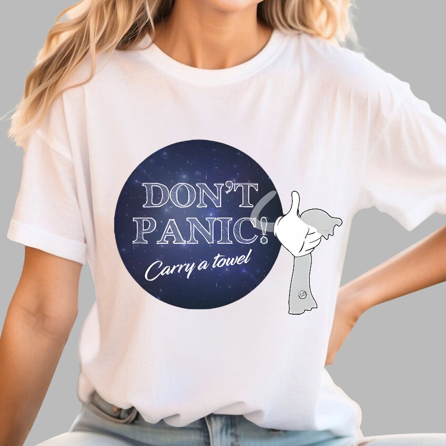 Don't Panic Grab a Towel！Geek T-Shirt