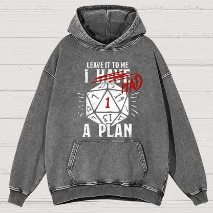 I Had A Plan Nerdy Vintage Distressed Hoodie