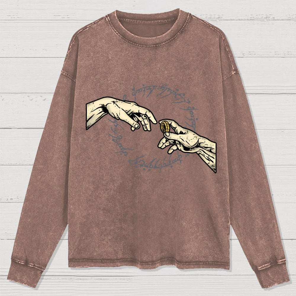 Creation Of The Circle Washed Long Sleeve Tee
